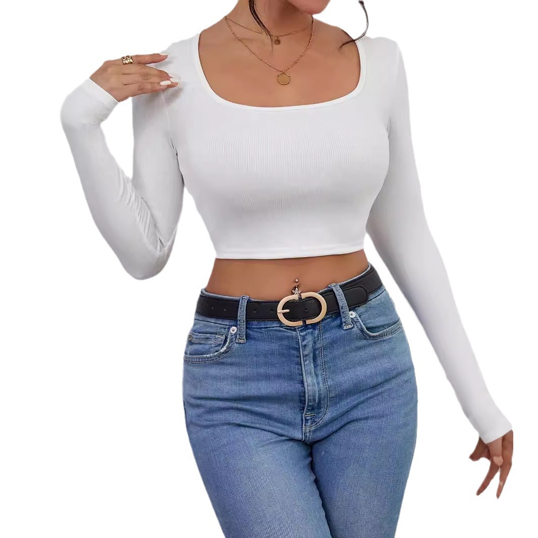 Women Formal Wear M&S - Vest Slim-fit Korte Sexy Top Blootgestelde