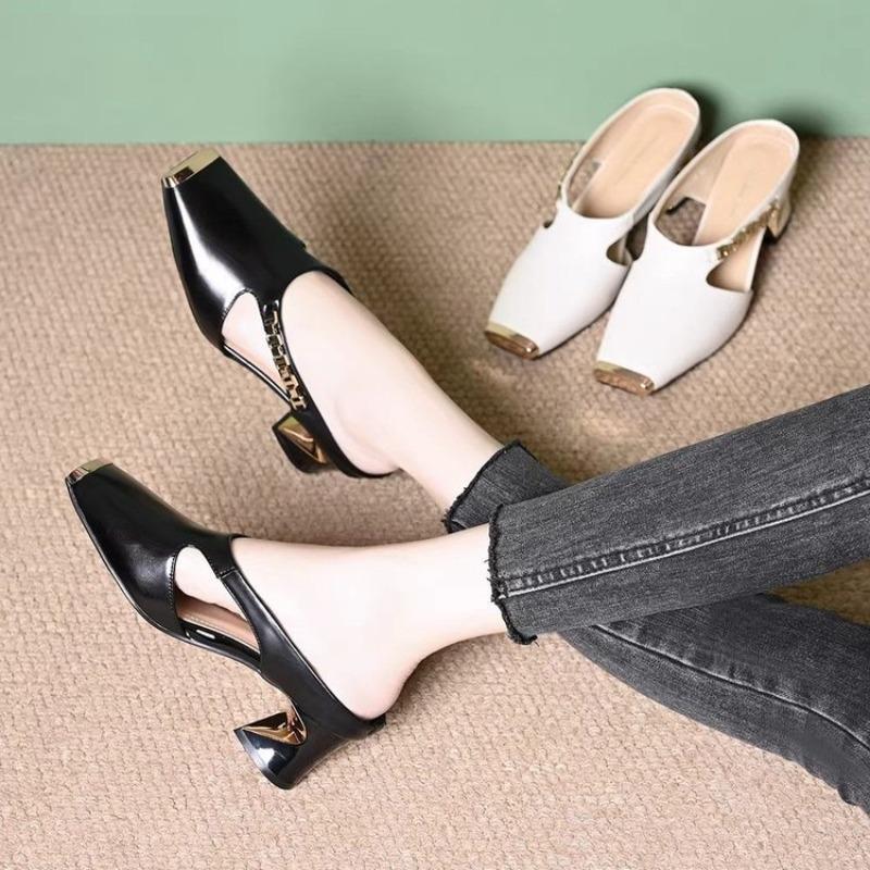 Women Formal Wear For Summer - Dameshoge hakken slippers, chunky mules, schoenen