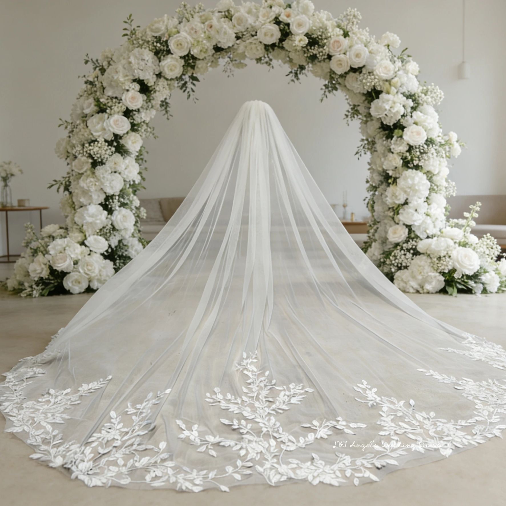 Women'S Formal Wear Wedding - Lange kathedraal bruidssluier met luxe 3D