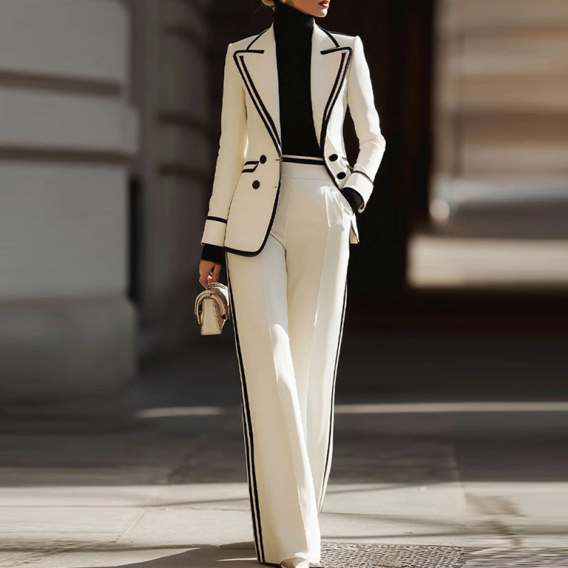 Women'S Formal Wear Pants - A+ Sale Dames Dubbelgeknoopte Blazer 2-delige