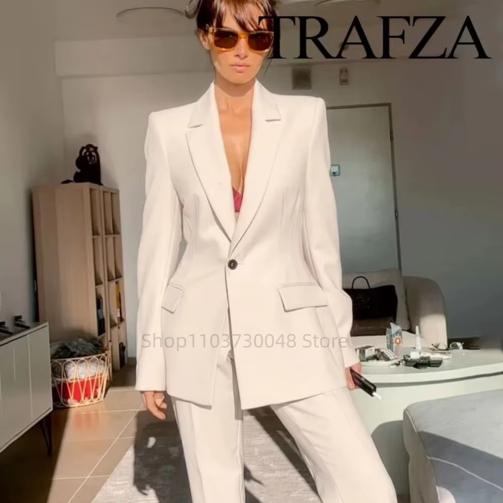 Women Formal Wear Trousers - Mode Kantoor Dames Blazer en Broekpak