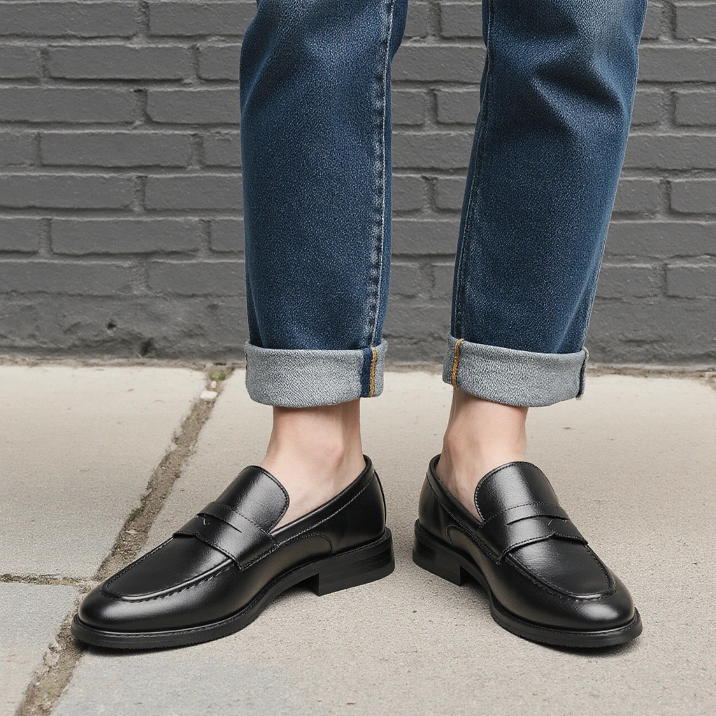 Heren zwarte penny loafers, kl - Women Formal Wear For Summer recensie en prijs