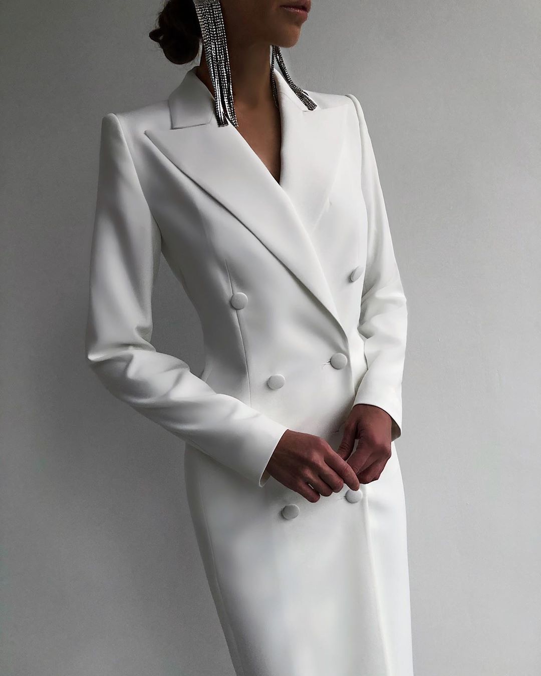 Aangepaste witte dubbele rij k - Women Formal Wear M&S recensie en prijs