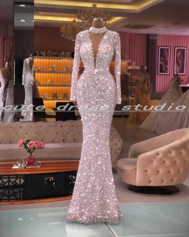Witte Pailletten Avondjurken L - Women'S Formal Dinner Wear recensie en prijs