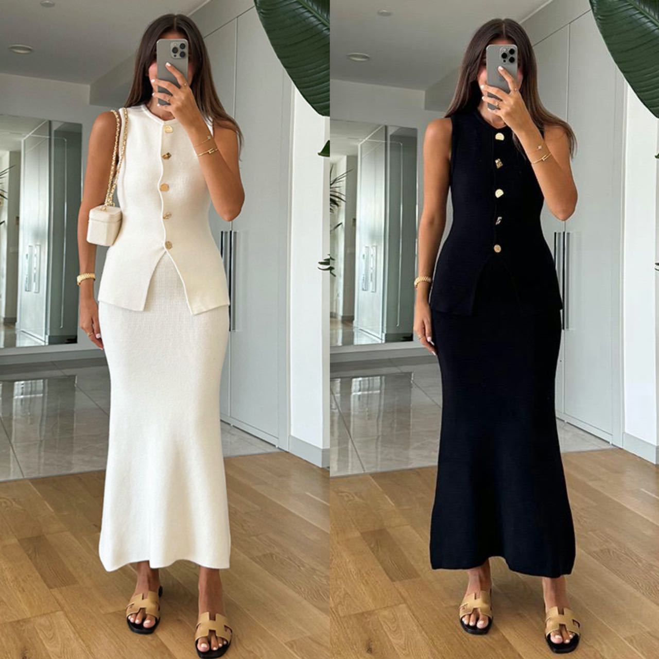 Mouwloze bodycon-top met ronde - Women Formal Wear With Skirt recensie en prijs