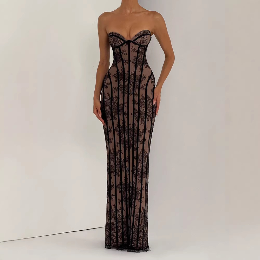 Strapless bodycon maxi jurk vo - Women Formal Wear For Summer recensie en prijs