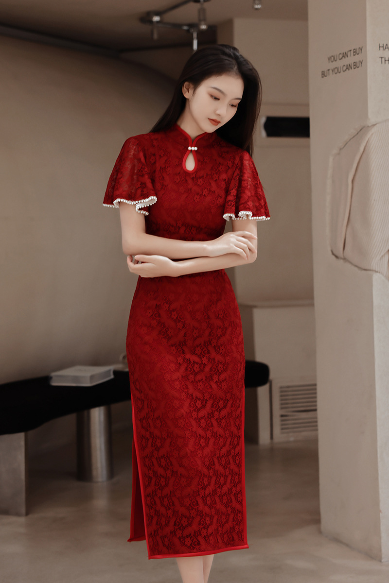 Rode Cheongsam Chinese Vrouwen - Women'S Formal Wear Wedding recensie en prijs