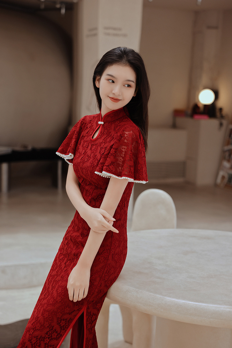 Rode Cheongsam Chinese Vrouwen - Women'S Formal Wear Wedding recensie en prijs