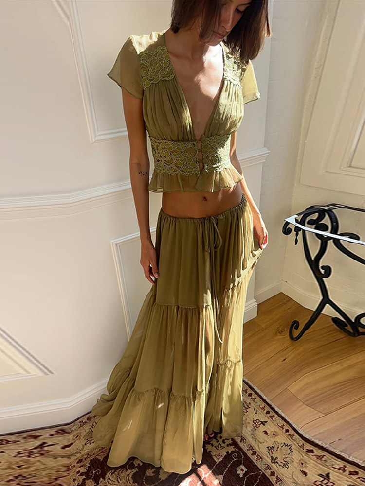 Elegant kant-patchwork dames s - Women Formal Wear For Summer recensie en prijs