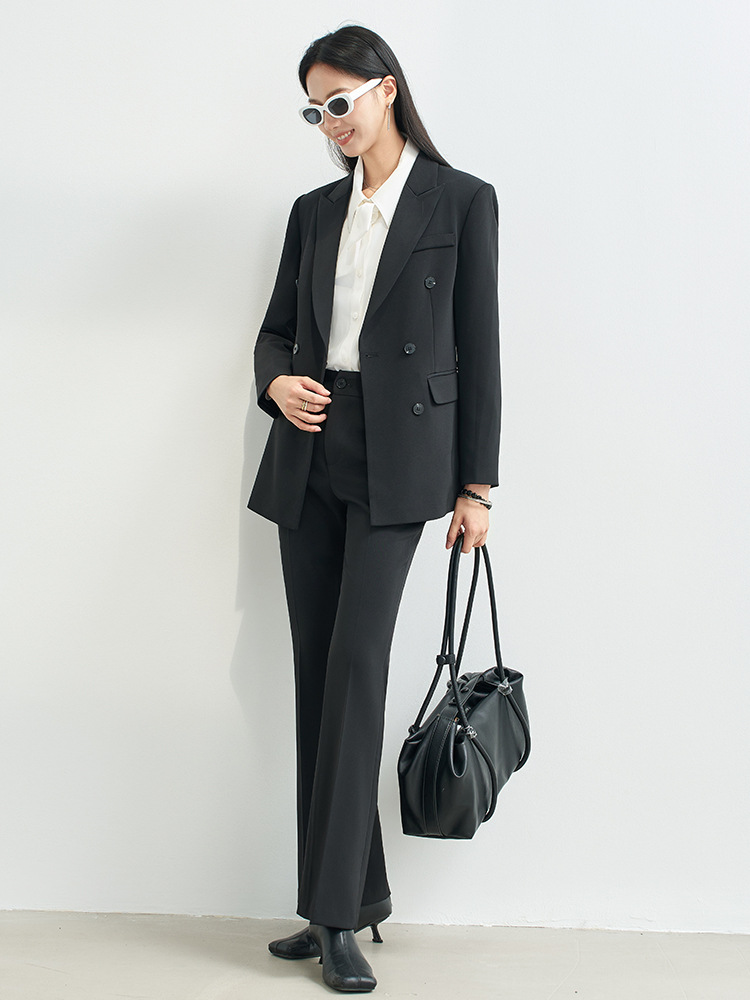 Marineblauw professioneel rokp - Women Formal Wear Shirt And Pant recensie en prijs